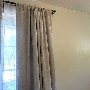 Brookstone Zoey Grey solid 84inch curtain